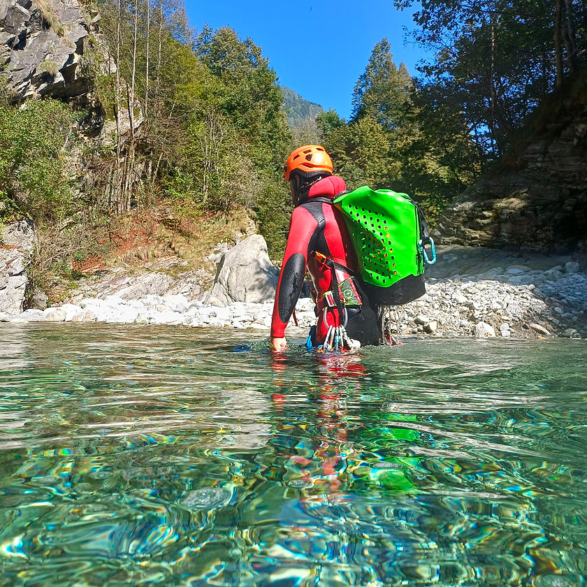 uscita di canyoning in Valsesia ai piedi del Monte Rosa